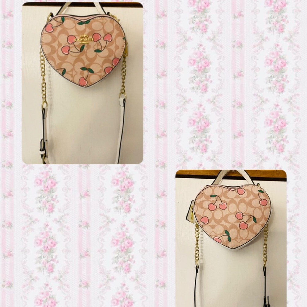 Heart-Shaped Cherry Coach Bag